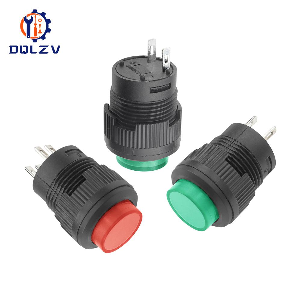 Self-lockin 16MM Latching/Momentary Push Button Switch With 5Color LED lighting 4Pin R16-503/AD R16-503/BD