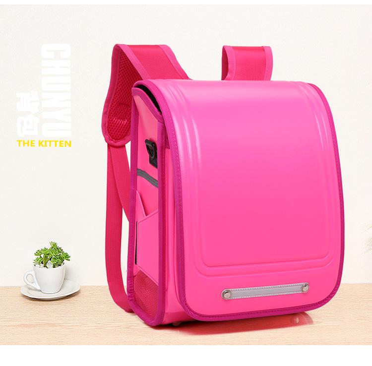 Children's Waterproof Backpack for Grades 1-6 – Japanese Style with Double Shoulder Spine Protection