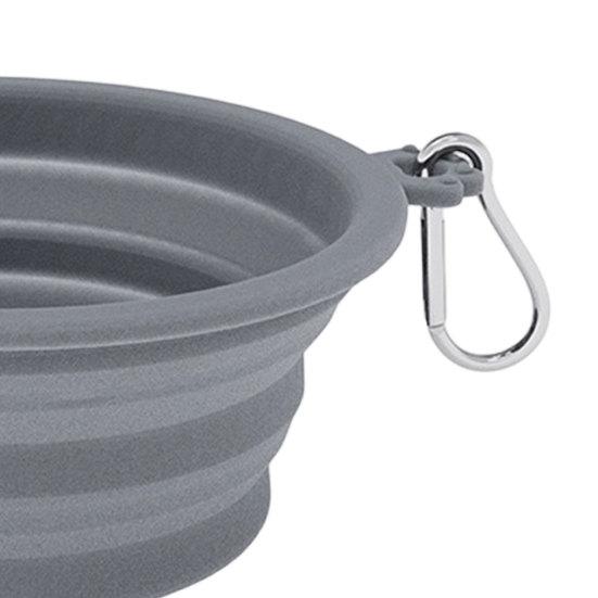 Ciotola Pieghevole per Cani, Ciotola Pieghevole per Gatti con Moschettone, Ciotola Portatile in Silicone per Animali Domestici Cani Gatti Viaggio Campeggio