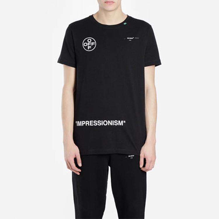 OFF WHITE SS19 T Shirts Mens Crew Neck Moderate Straight Fit OMAA027R191850151028