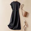 Sibaishe Women's Elegant A-Line Midi Dress