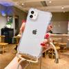 Crossbody Necklace Lanyard Transparent Phone Case For iPhone 17 16 15 14 11 12 13 Pro Max XS XR 8 Plus Cord Rope Acrylic Cover