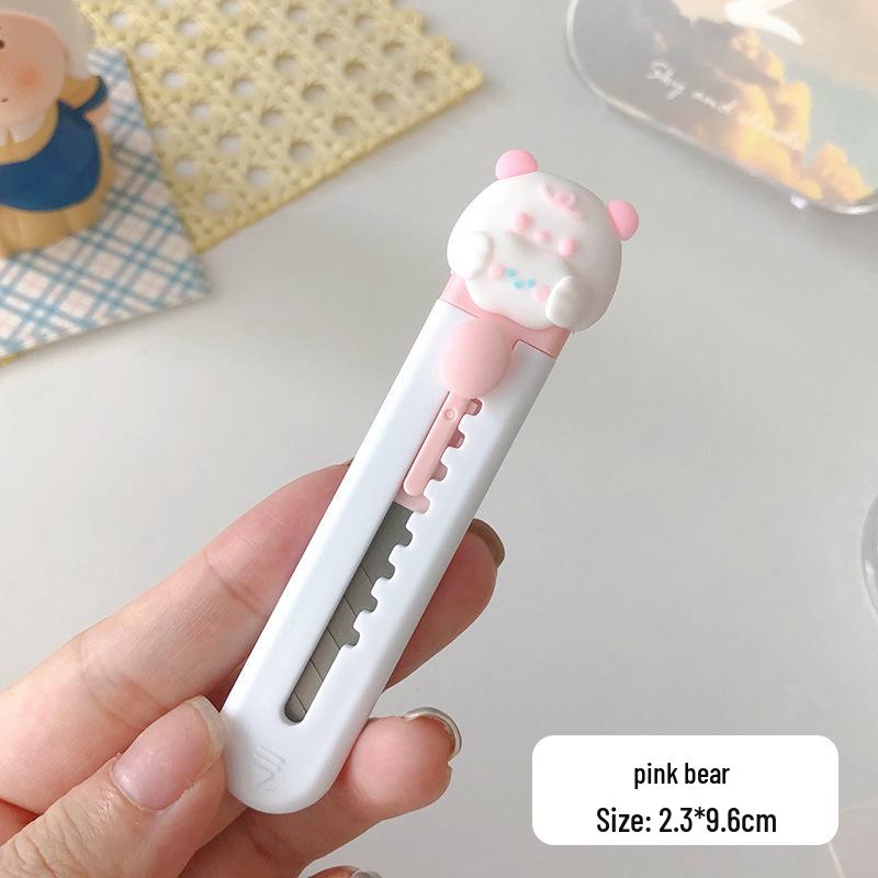 Cute Cartoon Cat Paw Utility Knife - Small Portable Paper Cutter with Fun Designs