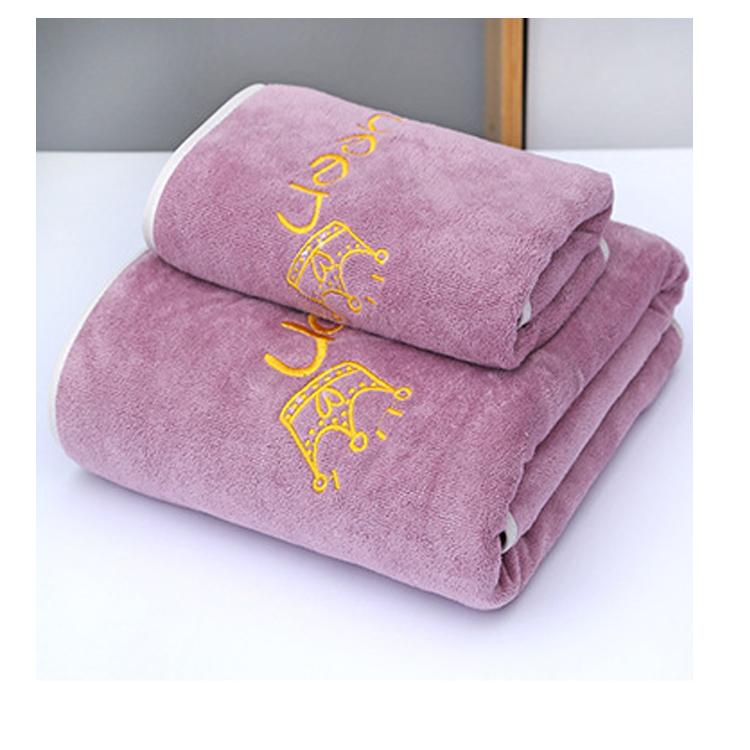 

Мягкий впитывающий и утолщающий комплект полотенец для взрослых фиолетовый