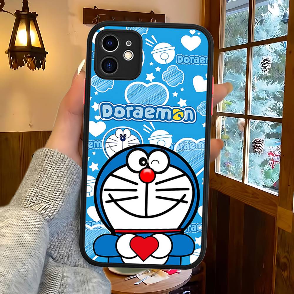 Cartoon D-Doraemons For IPhone Air 16 15 14 Plus 13 12 11 Pro Max Matte Cover Jelly Shockproof Phone Case