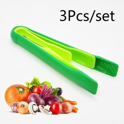 Set da 3 pezzi/set Pinza per pane in plastica colorata Pinza per barbecue Clip per barbecue Pinza per alimenti Insalata Strumenti da cucina