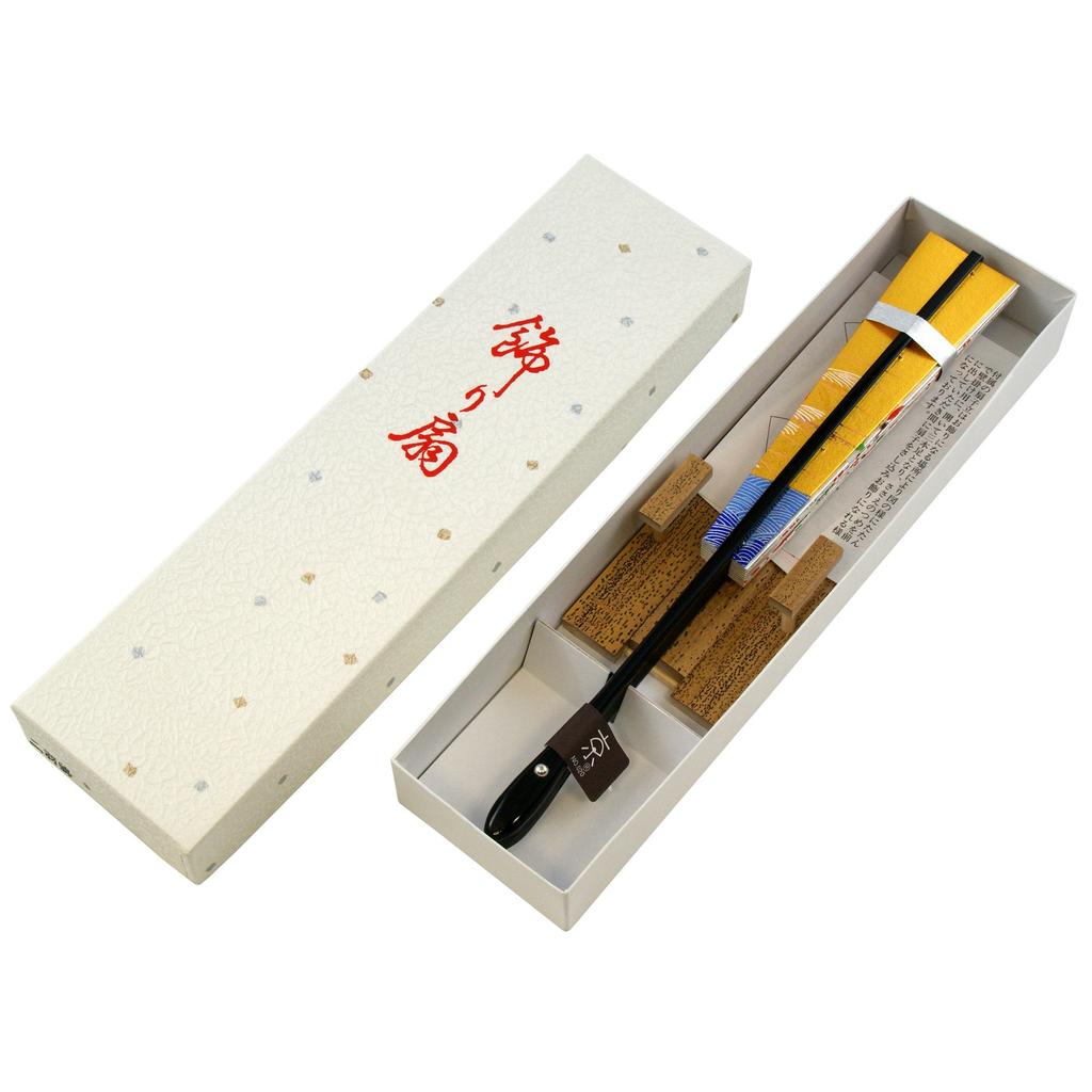 Osaka Choseido Decorative Folding inches Made in Original set with scented in paper box with fan stand carriage Fan, 9.5 (29 cm), Japan, Kyoto-style