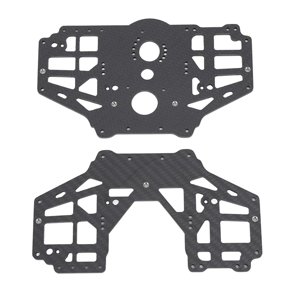 2Pcs Chassis Side Plate Set Left Right Carbon Fiber Black for Losi LMT 1:8 4WD Solid Axle RC Car