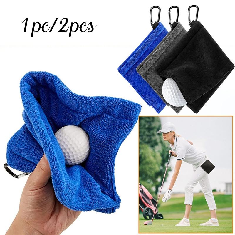 1/2 buc. Prosop de golf din microfibră uscat și umed cu cataramă, instrument de curățare a mingii de golf, accesorii pentru sport de golf