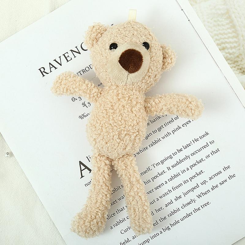 8in Stuffed for Doll Mini Bear Toy Soft Plush Toy Room Decoration Emotion Appease for Baby Girls Office Ornament Car Dec