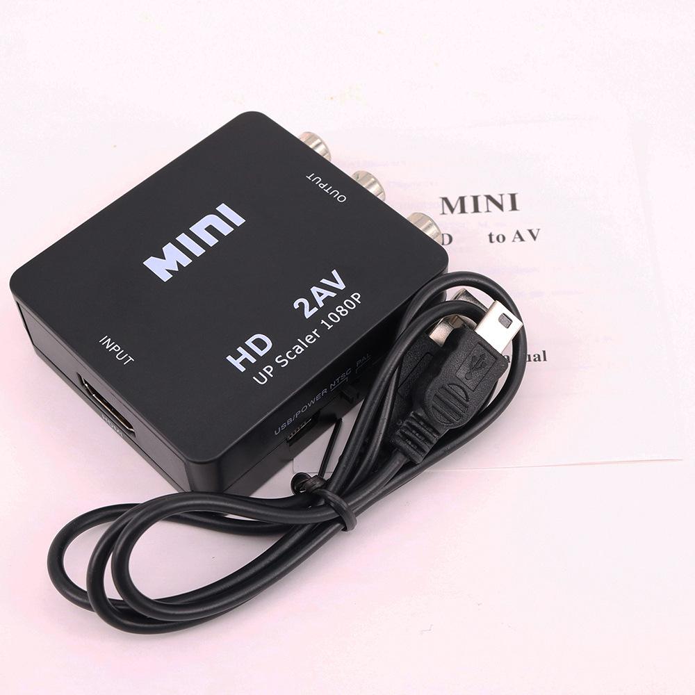 HDMI to RCA AV Adapter - Red White Yellow Converter for Computer to Projector Audio Video