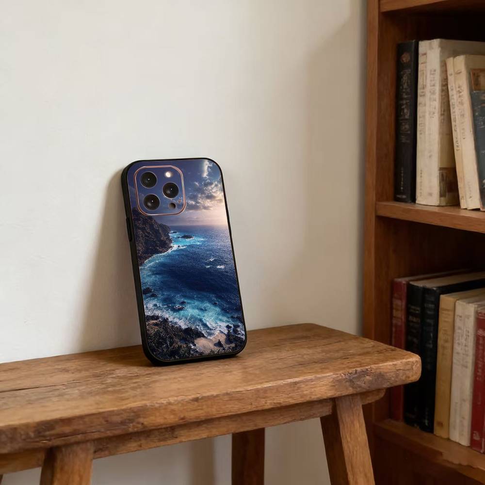 Marine Landscape Phone Case For iPhone17,16,15,14,13,12,11 Plus,Pro Magnetic with Magsafe Wireless Charging