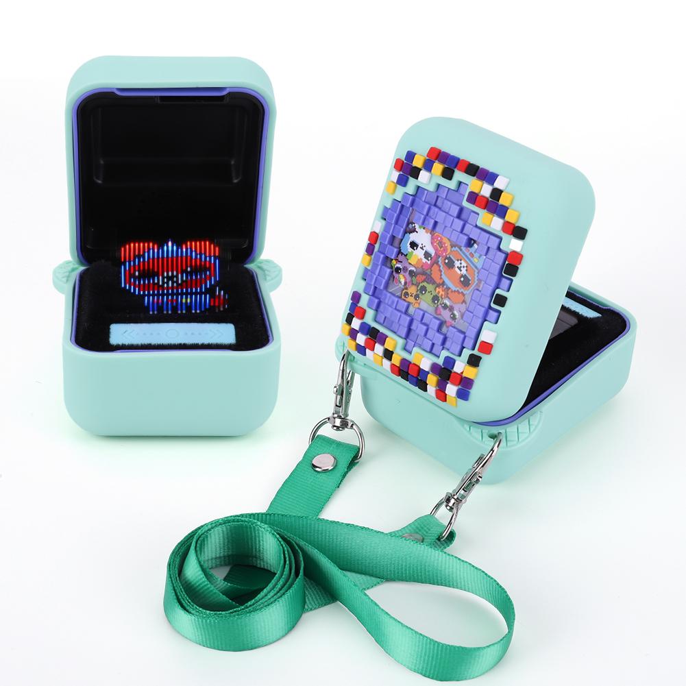 For Bitzee Digital Pet Protective Case Silicone Protective Cover Dustproof Carrying Case Bag With Long Lanyard Toy Accessories