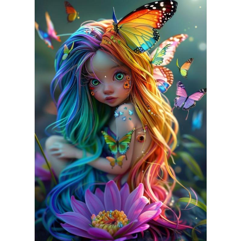 

Красочные Постеры и Принты с Феей-Бабочкой в Фантазийном Стиле, Картина на Холсте, Настенное Искусство, Картина для Гостиной, Домашний Декор 21cm×30cm NoFrame