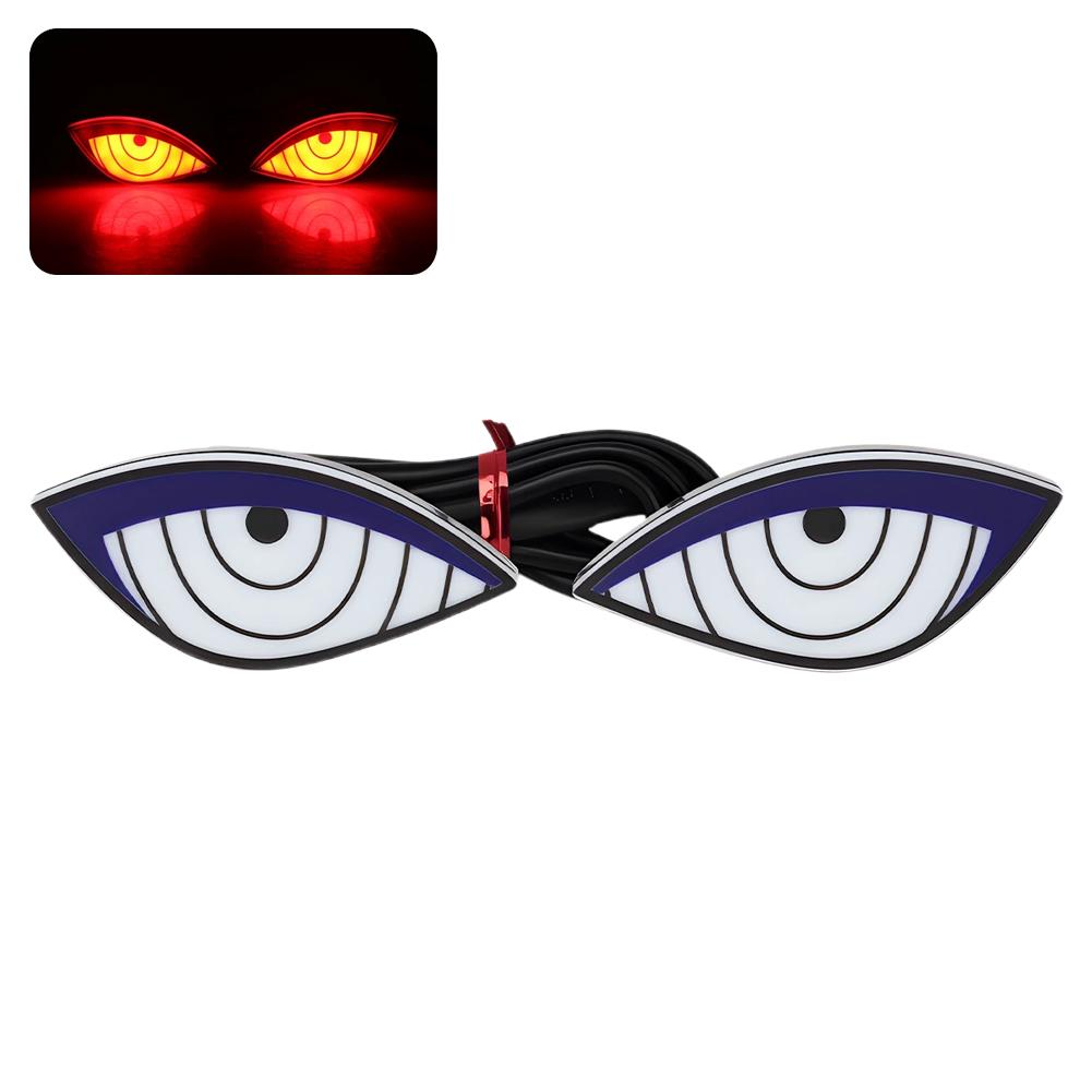 Motorcycle LED License Plate Decorative Lights Snake Eye Rear Tail Light Strobe Flashing Electric Motorcycle Modified