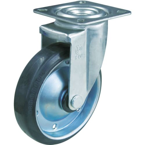 TRUSCO TYS Series Swivel Rubber Wheels, 125mm, TYS-125