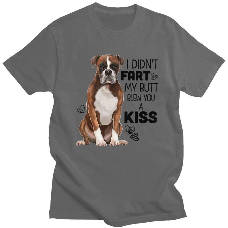 Custom Boxer Dog T Shirts Men Pure Cotton Tees Tshirt Short Sleeve Tshirt Clothing
