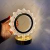 Sunflower-shaped Acrylic Table Lamp Ambient Desk Light Tricolored USB Rechargeable LED Color-changing Night Light for Home Decor
