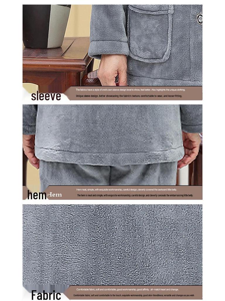 Gemütliches Samt-Flanell-Pyjama-Set für Damen - Warme Herbst-/Winterbekleidung