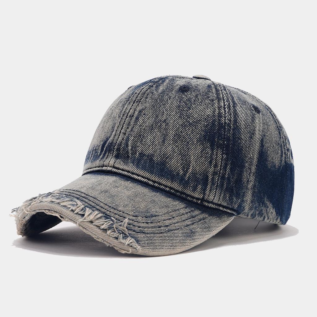 Trendy Brand Fashion Ripped Cap Women's Face Small Soft Top Baseball Cap Literary Retro Visor Men's Hat