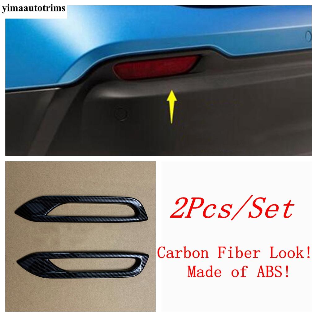 Front Rear Fog Light Lamp Eyelid Eyebrow Cover Trim ABS Chrome / Carbon Fiber Accessories For Nissan Qashqai J11 2018