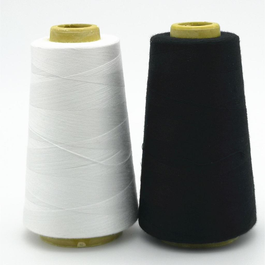 Household Sewing Threads: Black, White, Red - Fine 402 Pagoda Thread for Needlework & Flat Car Sewing