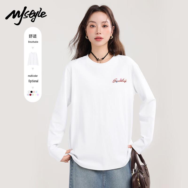 MJ STYLE Women's Pure Cotton Long Sleeve T-shirt