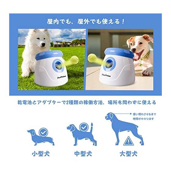 Pet Prime Ball Launcher Dog Toy Ball Automatic Throwing Machine with 3 Launch Distances and 3 Mini Tennis Balls for Small To Medium Dogs Educational