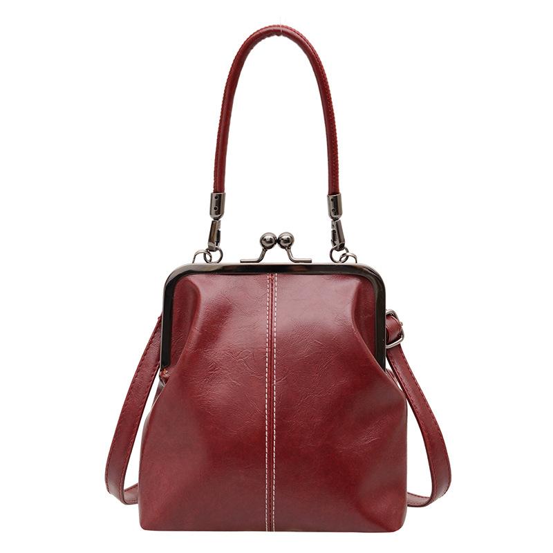 New retro messenger bag clip handbag personalized fashion casual shell mobile phone bag commuter single shoulder oblique