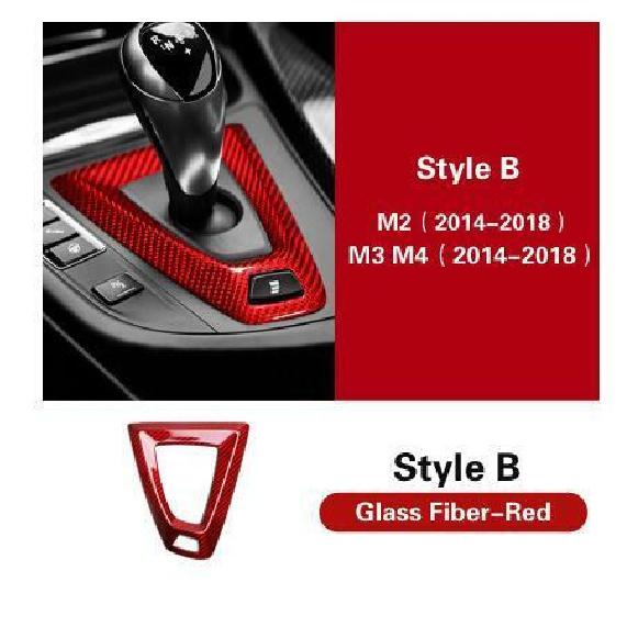 Carbon Fiber Car Gear Shift Knob Cover Base Cover for BMW M3 F80 M4 F82 LHD