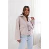 New Women's Fashion Solid Color Pocket-breasted Woolen Coat