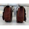 Real 1 Pair 2 Bags Leather Motorcycle Saddle Bag Side Pouch Panniers Bags