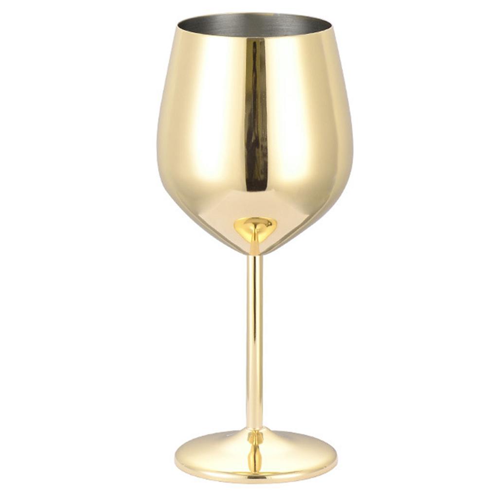 1/2pcs Stainless Steel Cocktail Glasses Red Wine Champagne Glass Drinkware Shatterproof Metal Cups For Home Bar Dinner Party