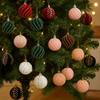 6cm Christmas Hanging Balls Flocking Christmas Spheres Pendant  Happy New Year Decor