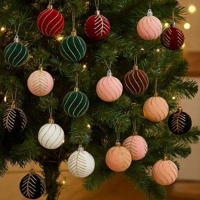 Christmas Tree Hanging Balls Red Green White Vibrant Break-Resistant Ornaments for Holiday Wedding Party Decor