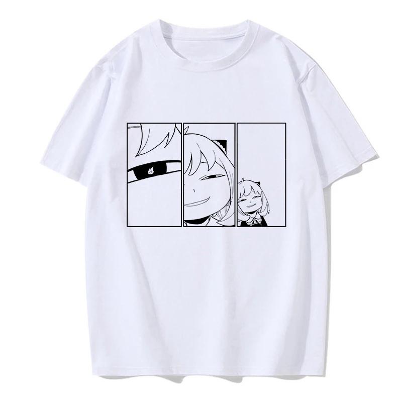 Y2k Shirt Anya Forger spy x family Anime T Shirt Kawaii Cartoon Mens/Women Tops Harajuku Unisex Fashion Streetwear Manga Tshirt