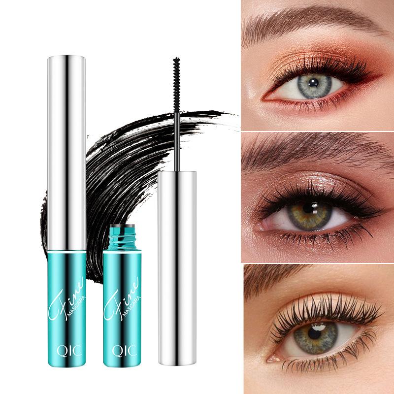 QIC Small Brush Head Mascara Japanese Wind Curl Mascara Waterproof and Non-smudging Slender Eyelashes Primer