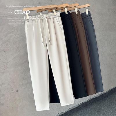 Herren Schwarze Koreanischer Stil Freizeit Hose - Herbst/Winter, Vielseitig, Locker, Gerades Bein Sporthose