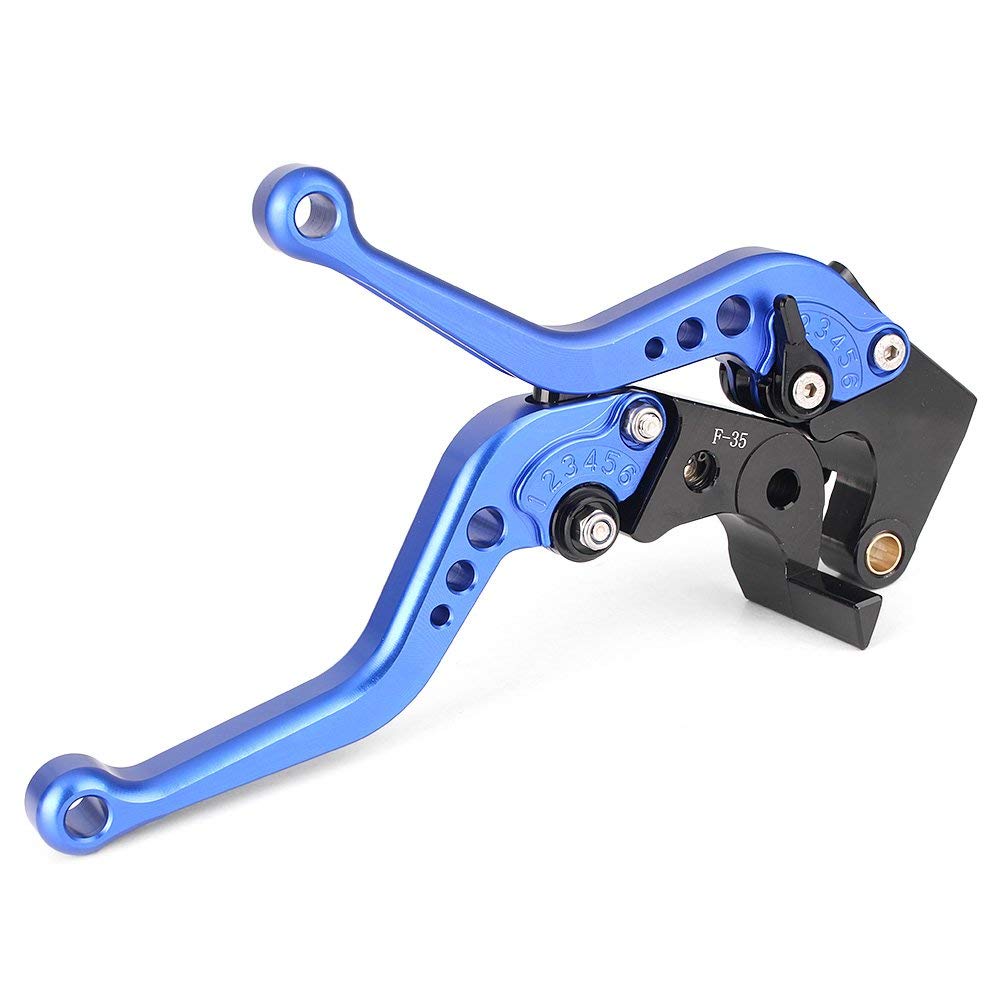 

AL-mart Motorcycle Short Style Brake Levers Clutch Levers Levers Set 6 Levels Adjustable for Honda CBR600RR 2007-2017 синий