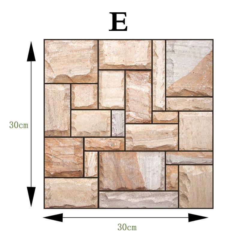 30x30CM Kitchen Touch Feel 3D Texture 4MM Thickness Wall Paper Tile Sticker Decal Home Decoration