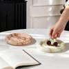 French vintage marble round Nordic light luxury desktop decorative storage items