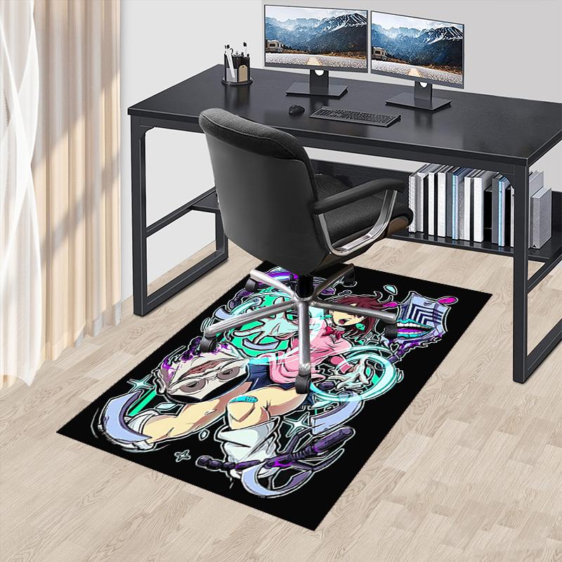 

1pc Anime Cartoon Design Office Chair Mat - Nendoroid Character Decorative Rug for Home, Office, Living Room, Bedroom, Non-Slip Carpet Suitable for Al 60cm by 90cm