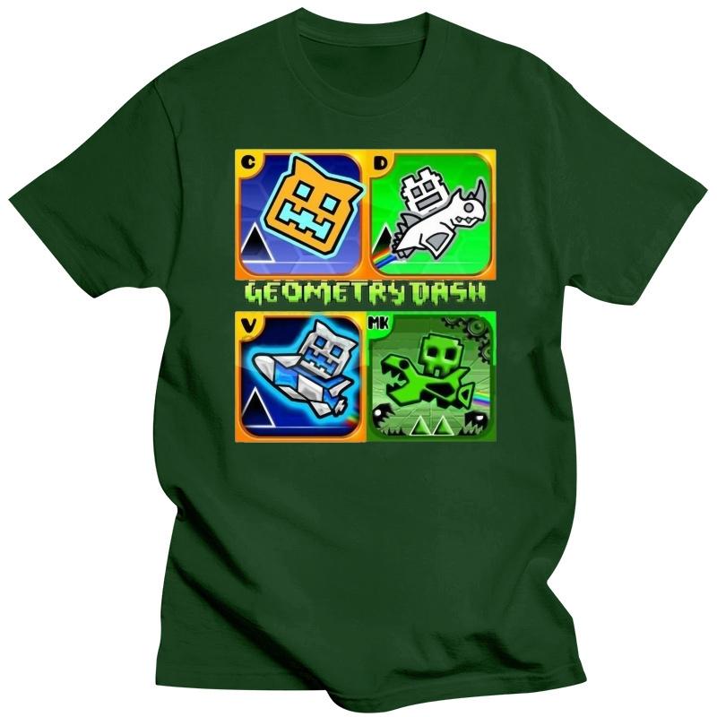 Men WomenGeometry Dash Gaming Fans T-Shirt Girls Boys Tee - Personalised Free Age 5-15 Harajuku Funny Tee Shirt