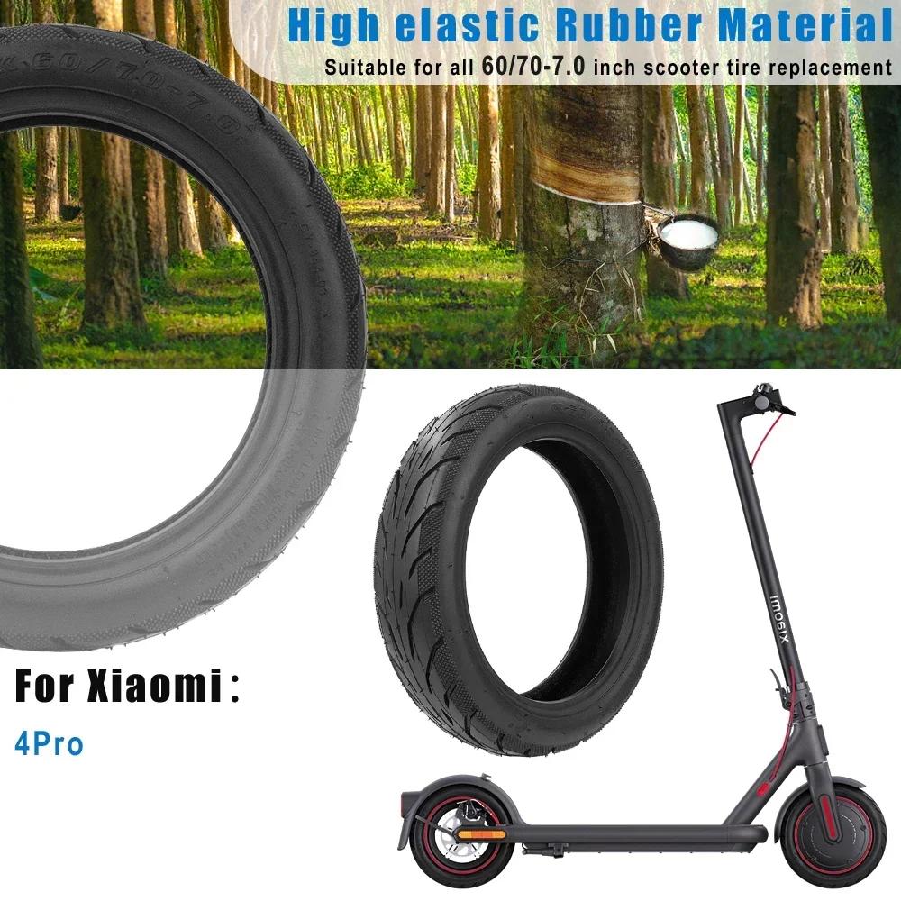 60/70-7.0 Vacuum Tire for Xiaomi 4 Pro 10Inch Rubber Thicken Tubeless Tyres Wheel Replacement Electric Scooter Accessories Parts