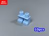 Non-Toxic 10Pcs Moc Bricks Unmovable Short Legs Pants Blank 4Cm Action Figure Body Part Assembles Particles Building Blocks Toys Gifts