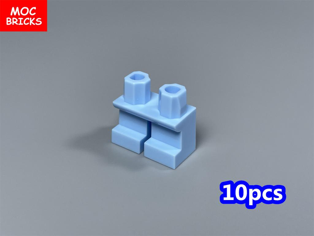 Non-Toxic 10Pcs Moc Bricks Unmovable Short Legs Pants Blank 4Cm Action Figure Body Part Assembles Particles Building Blocks Toys Gifts