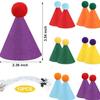 Conjunto de Chapéu de Aniversário Bordado para Pets Estilo INS para Gatos e Cachorros - Chapéu de Festa Lindo de Cor Sólida