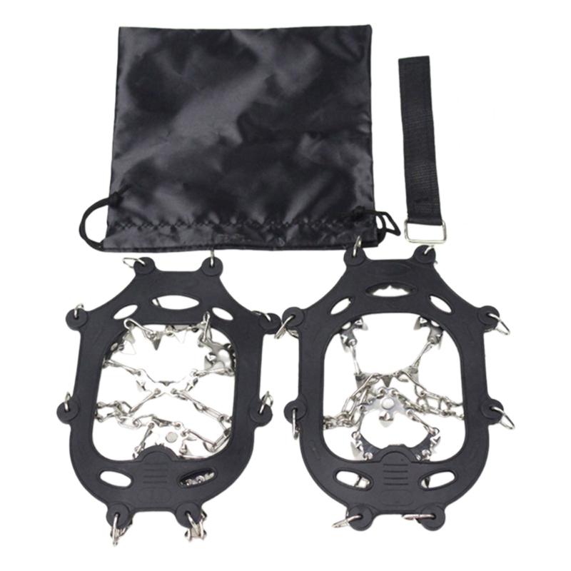 Stainless Steels Ice Spikes Ice Cleats Crampons, 23 Spikes Shoe Ice Snow Grips