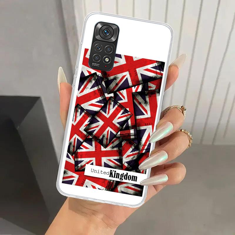 Union Jack England UK Flag Phone Case for Xiaomi Redmi Note 15 14 14S 13 12S 12 Pro 11S 11 Plus 11T 11E 10S Soft Funda Print She