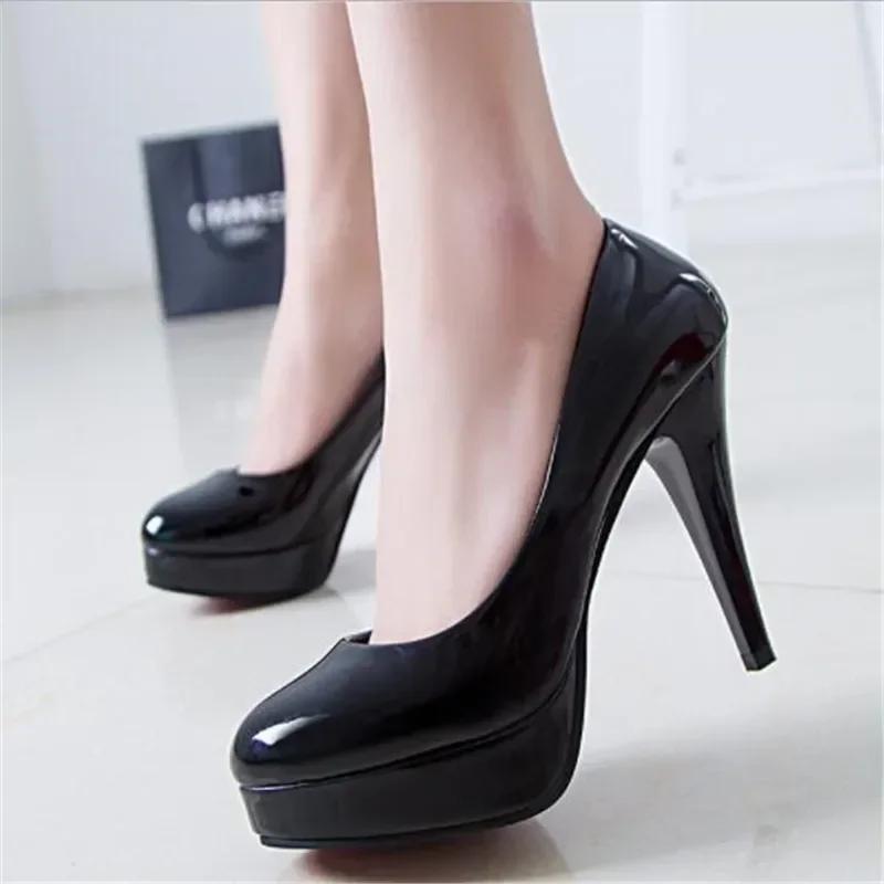 Sizes 34-42 New Luxury Designer Women High Heels Fashion Classic Patent Leather Heels for Ladies Temperament Lady Dress Shoes